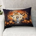 thumbnail image 2 of Mummy Maine Coon Happy Halloween with Pumpkins Bats Spooky Fun Quilt Pillowcase Cat Lover Kitten Owner Gifts Throw Pillow Cover Bed Home Decor - 00019, 2 of 5