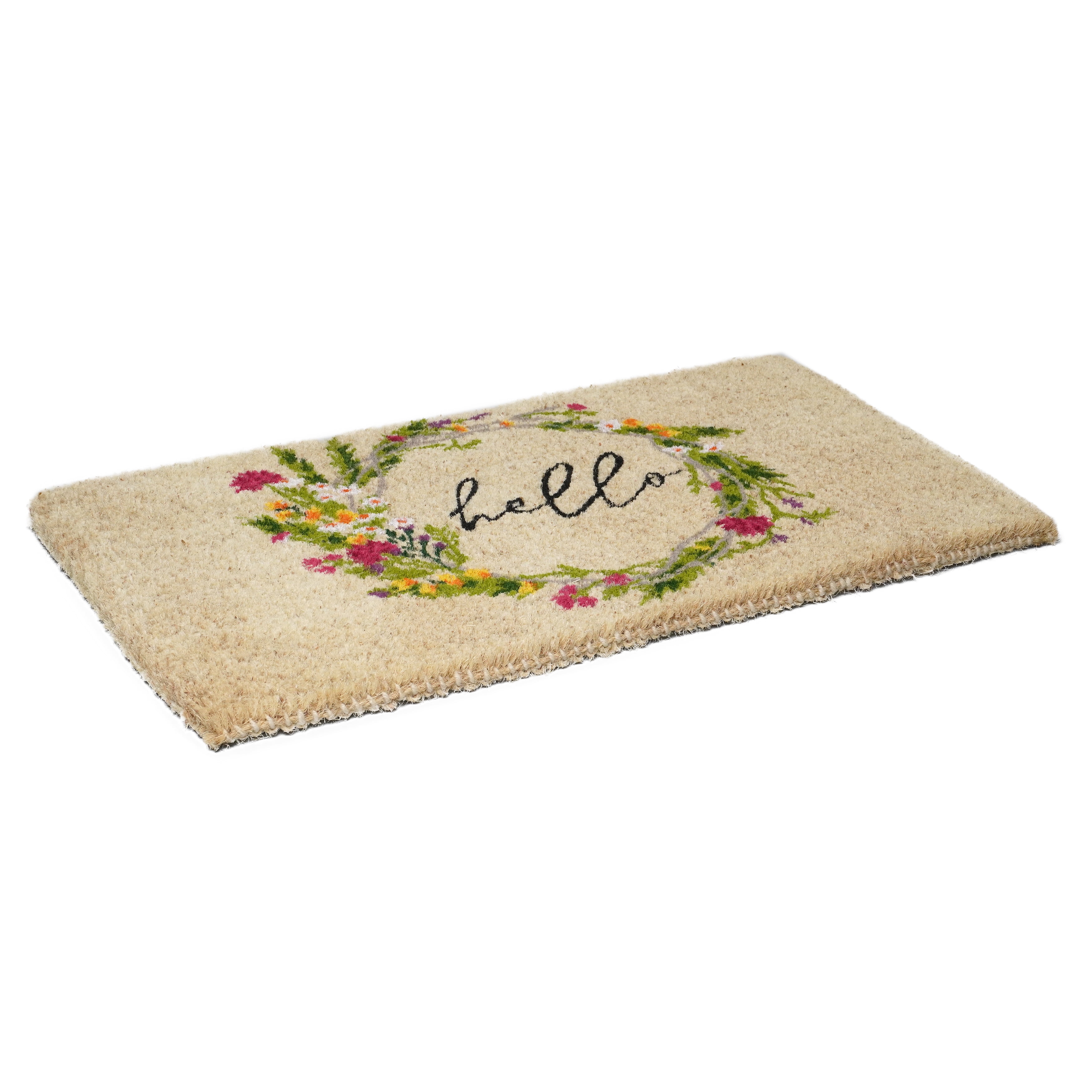 Calloway Mills 112892436 Cottage Floral Wreath Doormat 24" x 36"
