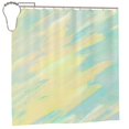 thumbnail image 2 of YFYANG Waterproof Bathroom Shower Curtain, Yellow Watercolor Texture Shower Curtain Set with Hooks, Home Bathroom Tub Decor - 72 "x72", Iron Hooks, 2 of 7