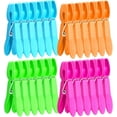thumbnail image 2 of Kiplyki 24 Pack Colorful Plastic Clothespins, Heavy Duty Laundry Clothes Pins Clips Pegs, Drying Line Pegs Small Colored Clothes Pins for Outdoor, Clothesline Crafts Picture Clips Food Package Clips, 2 of 8