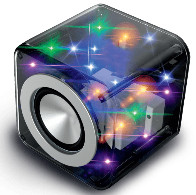 ART+SOUND Portable LED Bluetooth Speaker, LFS Night Light, Fun