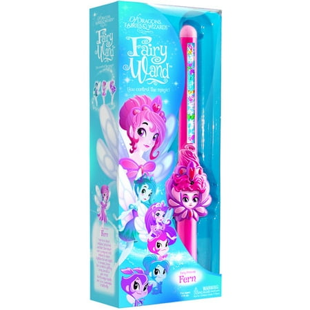 Magic Fairy Wand: Of Dragons, Fairies, and Wizards Fairy Fern Hand Held Pink Wand