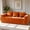 Orange, variant on BYBYME Cloud Sectional Couch with L-Shape Chaise Modern Comfy Modular Corduroy Sofa for Living Room,Tufted 4-Seat Sleeper Chair with 1 Ottoman,Sofa in A Box,No Assembly Required,Orange
