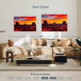 thumbnail image 4 of Elephant Stock Monument Valley At Sunset Wall Art - Horizontal Canvas Wall Art - Living Room Wall Decor - Nature Canvas - Brown And Orange Decor - 39" x 26", 4 of 8