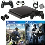 PlayStation 4 Slim 500GB Uncharted 4 Console with Watch Dogs 2 & Accessories