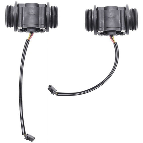 2PCS Water Flow Sensor Meter Flowmeter Counter Indicator FS400A G1 DN25 1-60L/Min