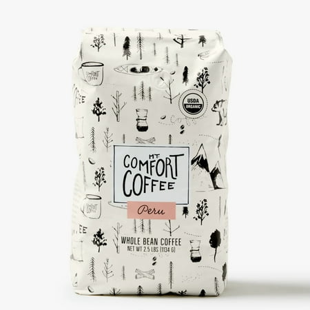 Mt. Comfort Coffee Organic Peru Medium Roast, 2.5 lb Bag