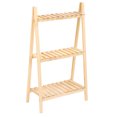 thumbnail image 1 of Flower Pots Rack, Practical Plant Stand 3 Layers  For Garden For Indoor Outdoor Natural Color, 1 of 8