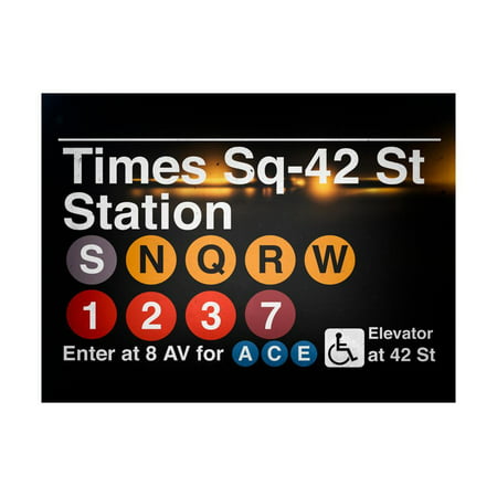 Subway Times Square - 42 Street Station - Subway Sign - Manhattan, New York City, USA Print Wall Art By Philippe (Best Street Art In New York)