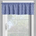 thumbnail image 2 of Ambesonne Blue Window Valance, Indigo Floral Geometric, 54" X 18", Dark Blue Sky Blue, 2 of 5