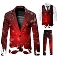 thumbnail image 5 of Women's 3-Piece Satin Suit Set with Peak Lapel Blazer Vest Trousers Formal Business Attire Tailored Fit for Holiday Party Wedding Events, 5 of 8