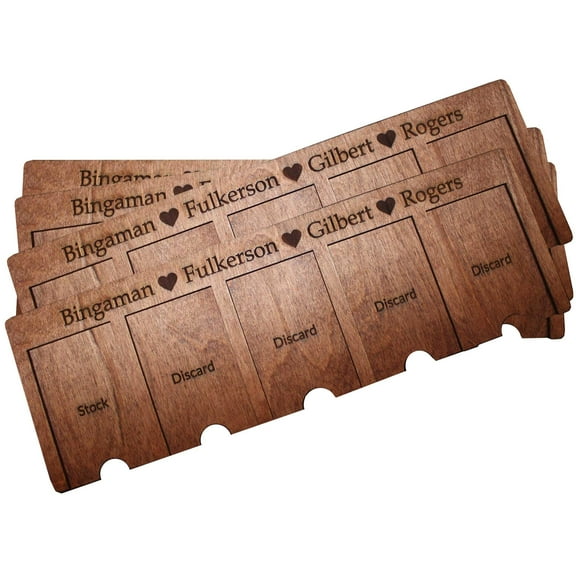 GUYTRENDz Personalized SKIPBO Card Game Player Organizers - SKIPBO Game Board - Personalized SKIPBO Gameboard | 4 Player Trays