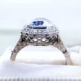 thumbnail image 6 of Women Romantic 925 Silver Ring Blue Cubic Zircon Wedding Party Jewelry Sz 6-10, 6 of 9