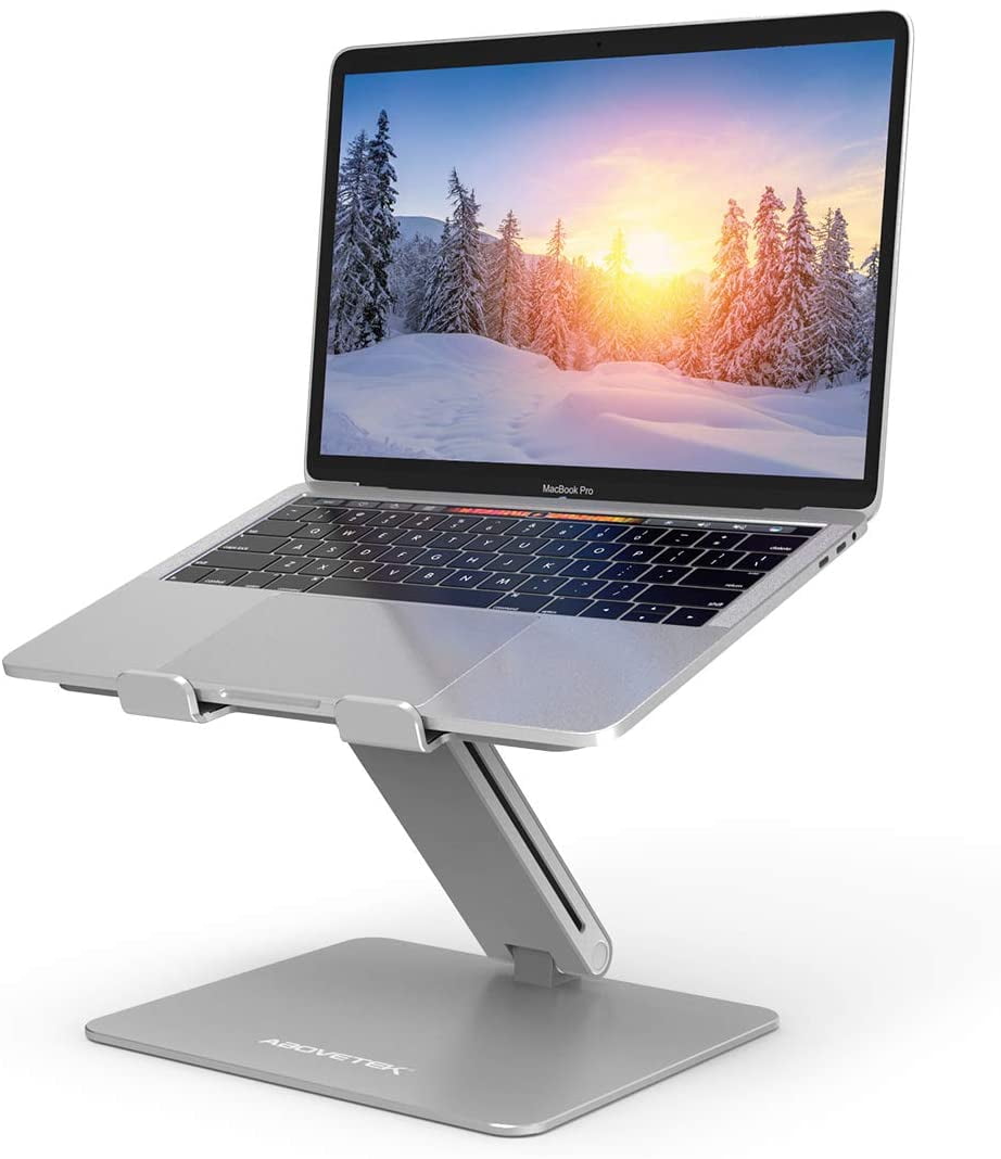 Portable Laptop Riser with 360 Rotating Base Storage Space & Extra Phone Holders Compatible with 10''-17'' Laptops 20 Angles Two-Layer Height Adjustable Laptop Stands AboveTEK Laptop Stand White 