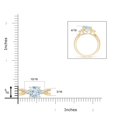 thumbnail image 3 of ANGARA Natural Cushion 1.95 ct Aquamarine Split Shank Ring with Rope Detailing in 14K Yellow Gold for Women (Size-8mm) | March Birthstone, Anniversary Jewelry Gift for Women | Natural Aquamarine Ring, 3 of 7