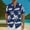 Blue_1, variant on Fznquz Hawaiian Shirt Men Short Sleeve Summer Shirts Beach Button Up Men's Fashion