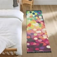 thumbnail image 3 of Yayeee Runner Rug for Bedroom 2'x6' Machine Washable Hallway Non Slip Mat, Green Colorful Circles, 3 of 8