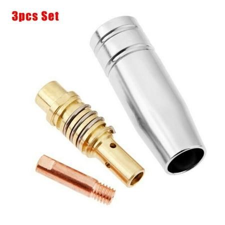 

Fule 3pcs/Set CO2 MIG Welding Torch Air Cooled MB 15AK Contact Tip Holder Gas Nozzle