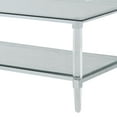 thumbnail image 5 of Benzara BM193827 Metal Accented Glass Top Coffee Table with Open Shelf & Acrylic Legs - Silver & Clear - 48 x 26 x 18 in., 5 of 5