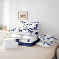 thumbnail image 6 of Manfei Modern Gaometry Aesthetic 7pcs Bedding Comforter Set,Pixel Geometric Queen Bedding Sets,Deepblue Gray White Queen Sheet Sets For Boys,Ultra Soft Home Decor Reversible, 6 of 8