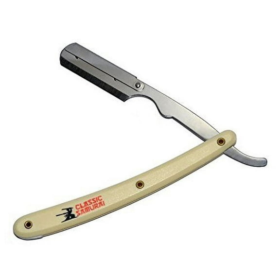 Classic Samurai Stainless Steel Professional Barber Straight Edge Razor (CREAM)