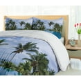 thumbnail image 5 of Ambesonne Tropical Duvet Cover Sets, Infinity Pool Palm, 2-Queen, Blue Green White, 5 of 7