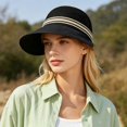 thumbnail image 2 of Sun Protective Ladies Baseball Cap for Face Coverage Wide Brim Bucket Hat Black Shield Style Day Outdoor Activities, 2 of 5