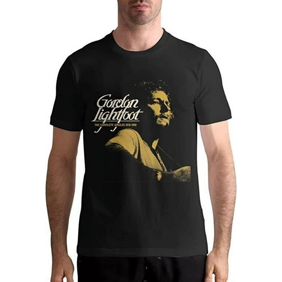 Gordon Lightfoot shirt T Shirt Size S M L 234xl Cotton Tees Black NL1499