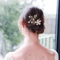 thumbnail image 3 of Elegant Wedding Hair Comb Bridal Accessory with Pearl Flower Rhinestone Decoration for Brides and, 3 of 7