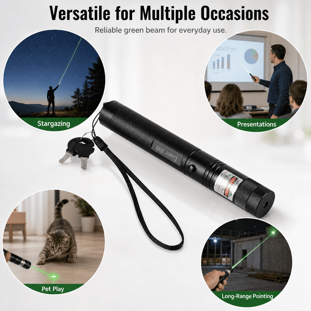 Laser 303 Green Laser Pointerhandheld Beam Pen for Presentations
