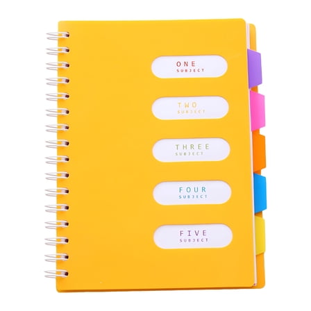 CCOCC 5 Subject Notebook 8.4 X 6.6 Large Spiral Notebook with Dividers 240 Pages Office Notebooks for Work Multi Subject Notebook with 5 Tabs Organizer Notebooks