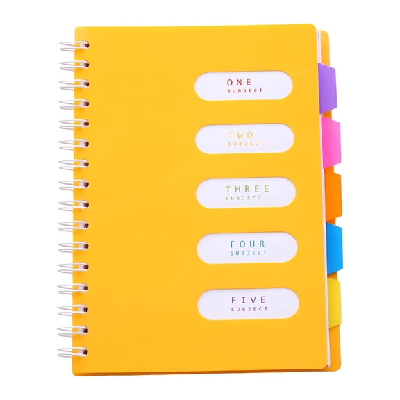 CCOCC 5 Subject Notebook 8.4 X 6.6 Large Spiral Notebook with Dividers 240 Pages Office Notebooks for Work Multi Subject Notebook with 5 Tabs Organizer Notebooks