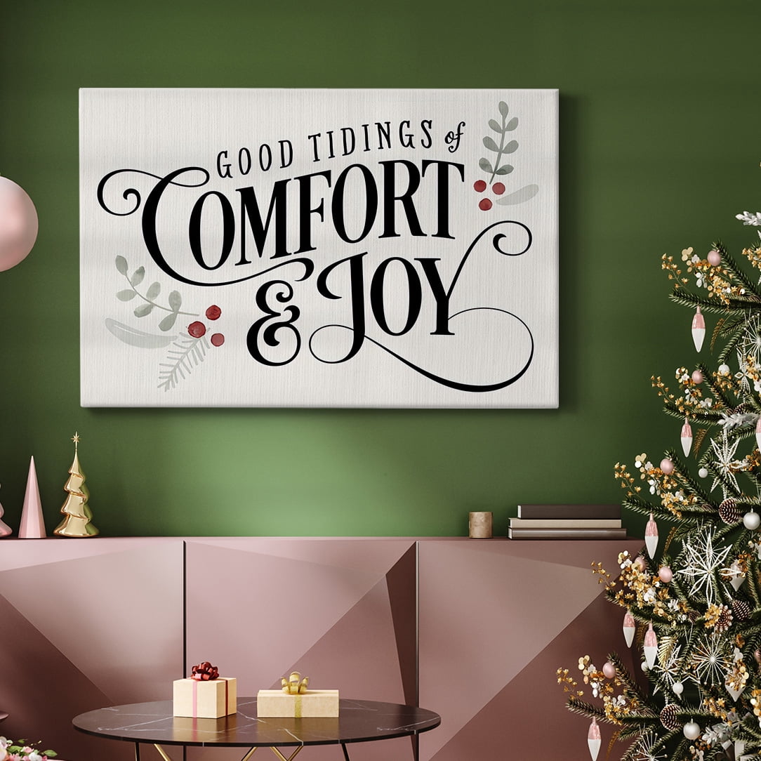 Merry Sentiment I- Gallery Wrapped Canvas
