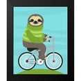 thumbnail image 2 of Lee, Nancy 20x24 Black Modern Framed Museum Art Print Titled - Cycling Sloth, 2 of 5
