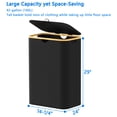 thumbnail image 5 of Tooloton Double Laundry Hamper 2 Section with Lid and Removable Bags, 160L Collapsible Clothes Basket with Bamboo Handles, Black, 1 Pack, 5 of 6
