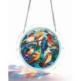thumbnail image 7 of AuroraX Hanging Halloween Decorations Acrylic Witch and Cat Glowing Window Suncatchers Party Window Bedroom Room Rainbow Maker, 7 of 7