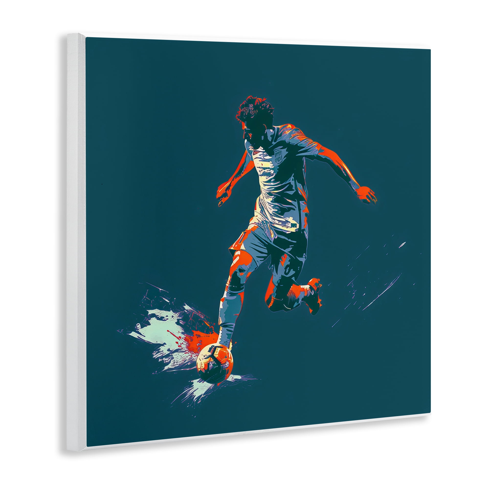 Stupell Industries Winning Soccer Goal Sports Painting Unframed Art Print Wall Art, 12 x 12