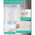 thumbnail image 4 of No Hook Shower Curtain with Snap in Liner, Spring Geometric Blue Plaid Hotel Shower Curtains for Bathroom, Washable Shower Curtain Liner Set with Mesh Top Window, 48"x72", 4 of 6