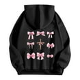 thumbnail image 4 of DDAPJ pyju Womens Fleece Hooded Sweatshirt Oversized Graphic Hoodies Teen Girls Y2K Aesthetic Sweatshirts Black S, 4 of 5