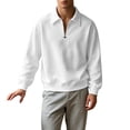 thumbnail image 4 of Chiccall Mens Quarter Zip Pullover Sweatshirts Plus Size Long Sleeve Sweatshirts Fashion Casual Loose Fit Athletic Tops for Men, 4 of 7