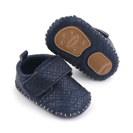 

〖CFXNMZGR〗Toddler Shoes Hook First Walking Shoes Loop Shoes Soft Baby & Non-Slip Boys Solid Boy S Shoes