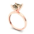 thumbnail image 2 of 1.5 ctw Solitaire Anniversary Ring for Women | Princess Cut Yellow Moissanite | Hyperallergenic Solid 18K Rose Gold, 2 of 5