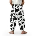 thumbnail image 5 of DISNIMO Cow Print Pants for Girls Harem Pants High Waist Joggers Casual Beach Pants for Girls Elastic Waist Pants for Kids Long Baggy Pants for Girls Polyester Pants for Girls Trousers Age 13-16, 5 of 7
