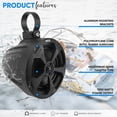 thumbnail image 2 of Pyle 2-Way Waterproof Off Road Speaker 5.25" 1000 Watts Active Passive Marine Grade Wakeboard Tower, 2 of 5