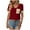Wine Womens Summer Tops, variant on OSFVNOXV Womens Summer Tops with Patchwork Sequin Pockets,Juniors Y2K Casual Sparkly V-Neck Athletic T-Shirts 2026