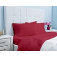 thumbnail image 2 of Ensemble de draps en microfibre de Gouchee Home – Ensemble de literie 4 pièces, microfibre ultra-douce, draps rouge infroissables et respirants, 2 of 2