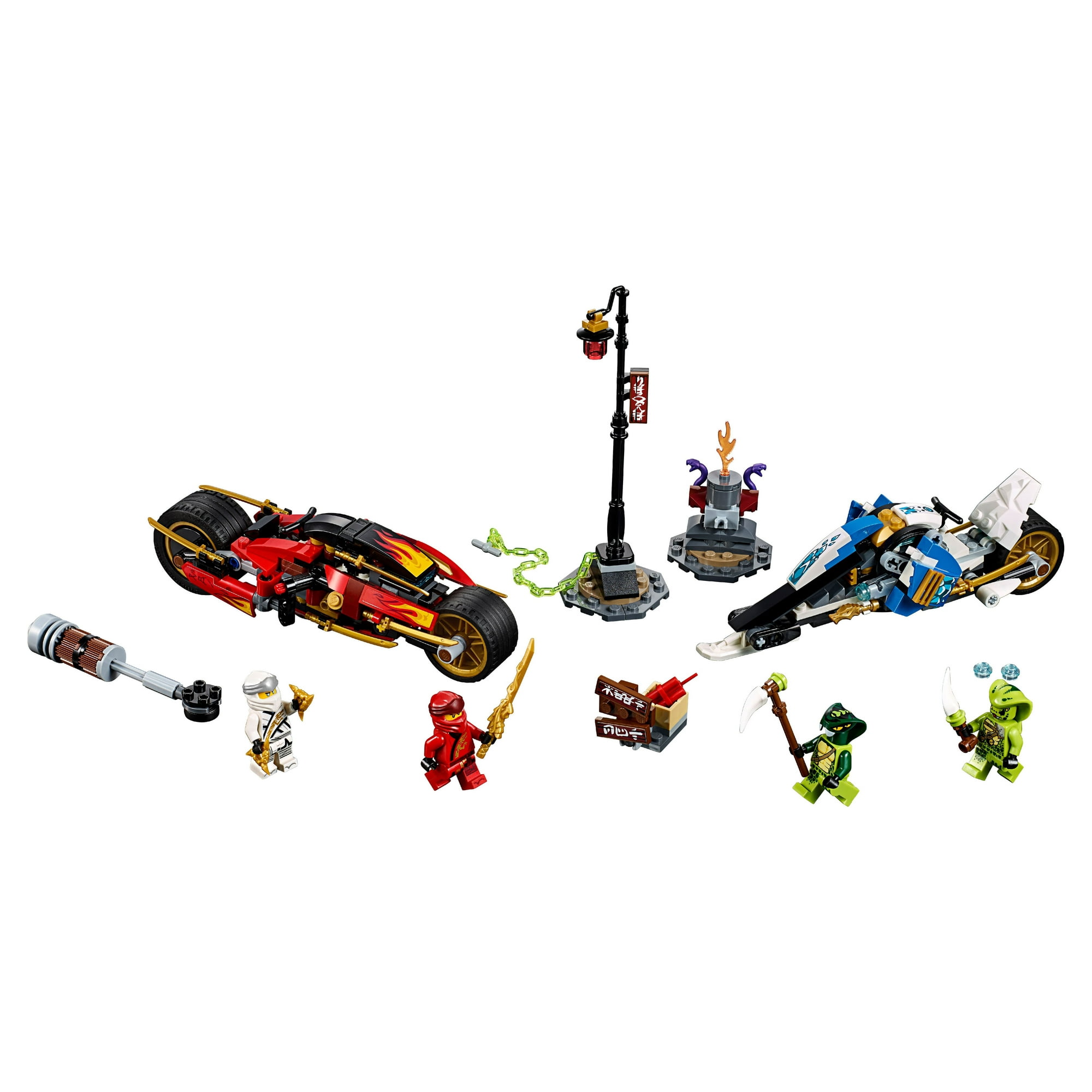LEGO NINJAGO Legacy Kai s Blade Cycle Zane s Snowmobile 70667 Building Kit 376 Pieces Walmart