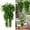Green, variant on 2 Pack Artificial Hanging Plants Faux Ivy Vines Fake Greenery for Wall Decor House Room Patio Indoor Outdoor Home Shelf Office Decorative Leaf Garland Set of 2