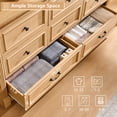 thumbnail image 4 of wow97e Farmhouse 8 Drawers Dresser for Bedroom, 61" Wide Wooden Chest of Drawers w/Roman Column, Storage Dressers for Bedroom, Living Room, Natural, 4 of 7