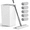 White, variant on Cshidworld Mop and Bucket with Wringer Set, Hands Free Flat Floor Mop and Bucket Set, 5 Washable Microfiber Pads, Wet and Dry Use, Home Floor Cleaning System